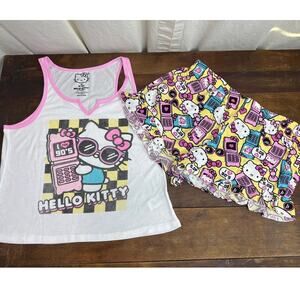 Sanrio Hello Kitty I Love The 90's Sleepwear Tank & Shorts Women's Size Medium